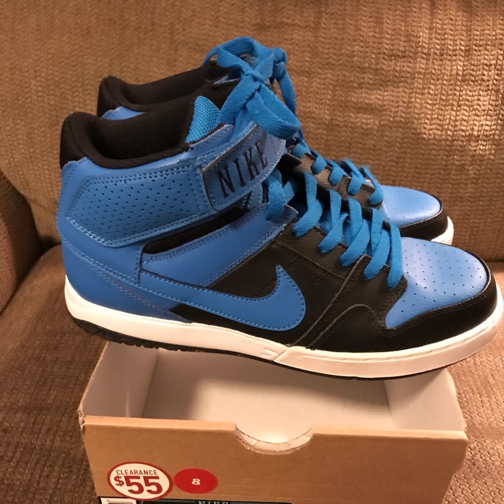 Mens Nike Zoom Morgan Mid 2 Size 8 Black/Photo Blue